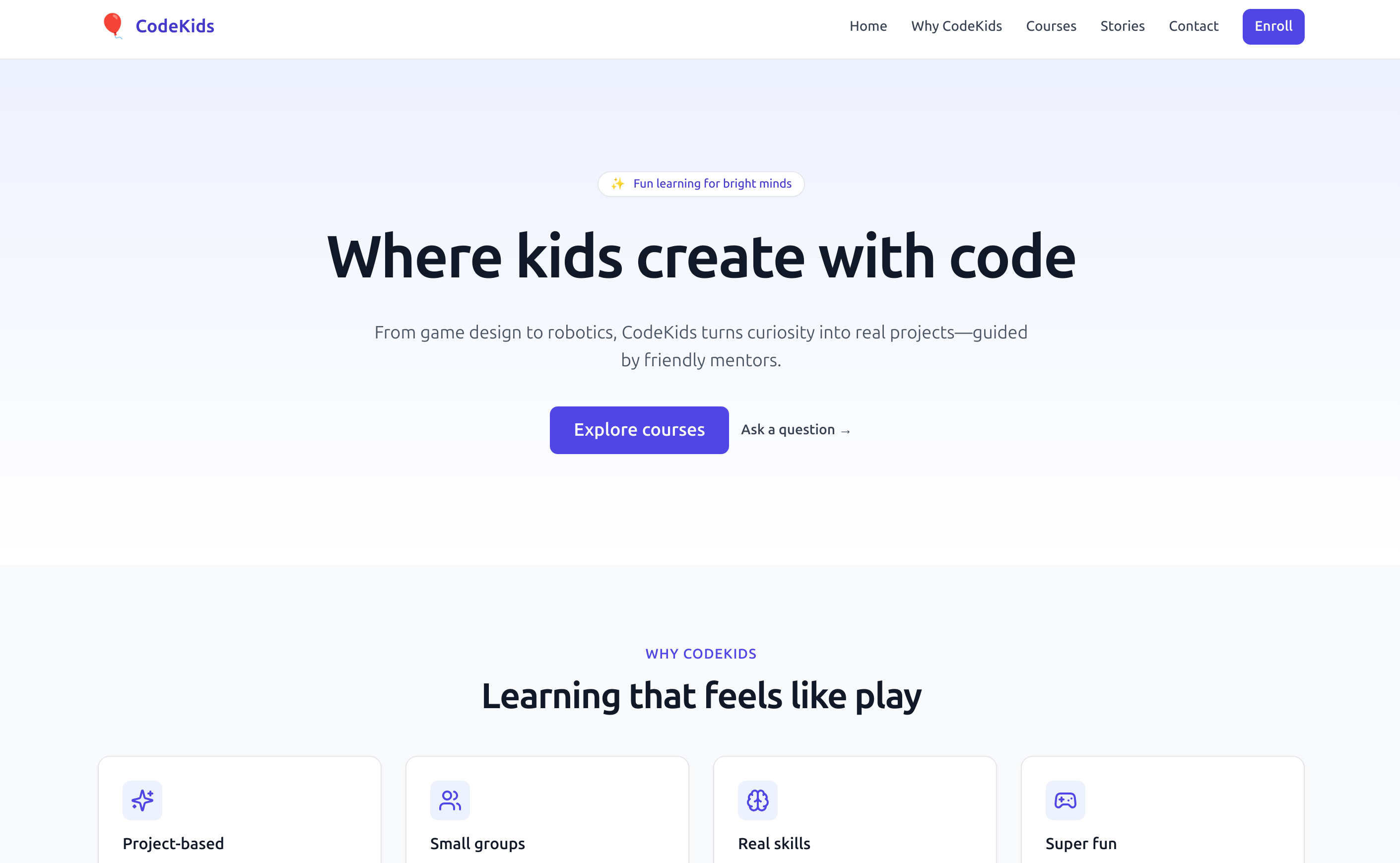 Children's IT School Website
